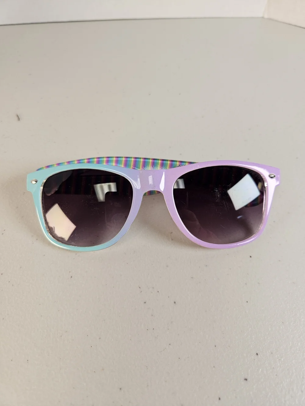 Sugar LULU UV400 Pastel Ombre Women’s Sunglasses - Lavender & Aqua